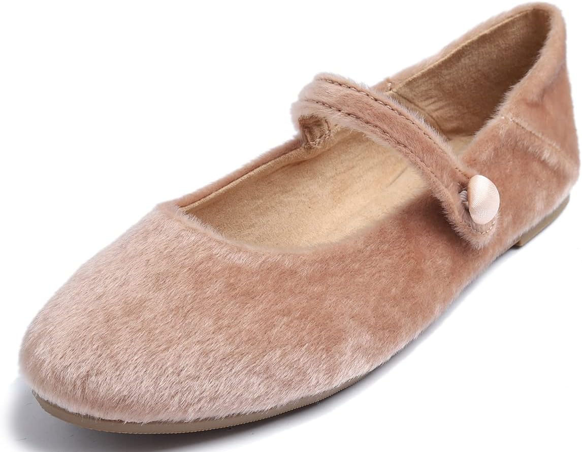 Women's Patent Ballet Flats - Memory Foam Cushioned Slip On Dress Shoes in Glitter and Solid Finishes - Glitter Night Bl