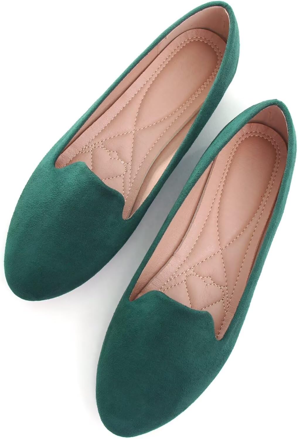 Women's Round Toe Ballet Flats - Dressy Slip On Loafers for Office Days and Casual Weekend Wear - 7