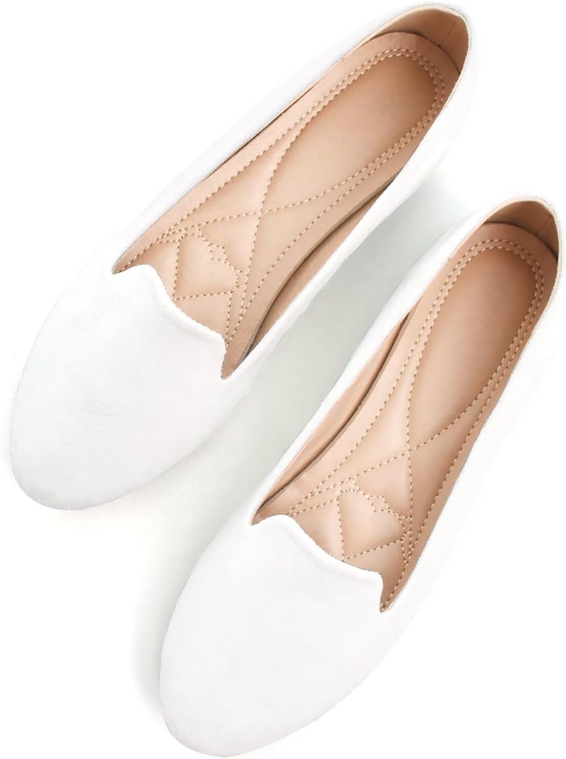 Women's Round Toe Ballet Flats - Dressy Slip On Loafers for Office Days and Casual Weekend Wear - 9