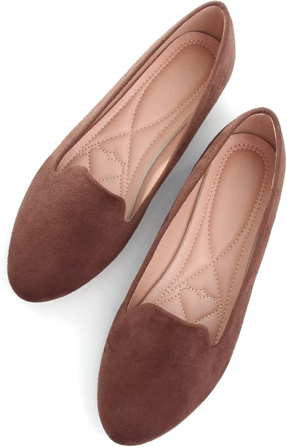 Women's Round Toe Ballet Flats - Dressy Slip On Loafers for Office Days and Casual Weekend Wear - 9