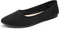 Women's Pointed Toe Flexible Ballet Flats - Cushioned Slip On Shoes for Business, Office and Casual Days - 6