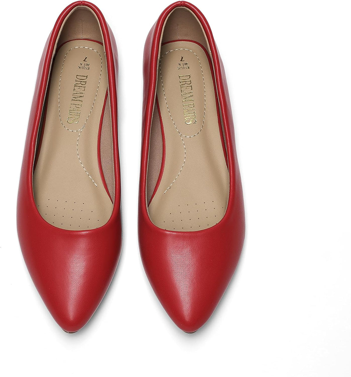 Women's Pointed Toe Dress Ballet Flats - Slip On Shoes in Suede, Patent and Glitter for Weddings and Work - 9