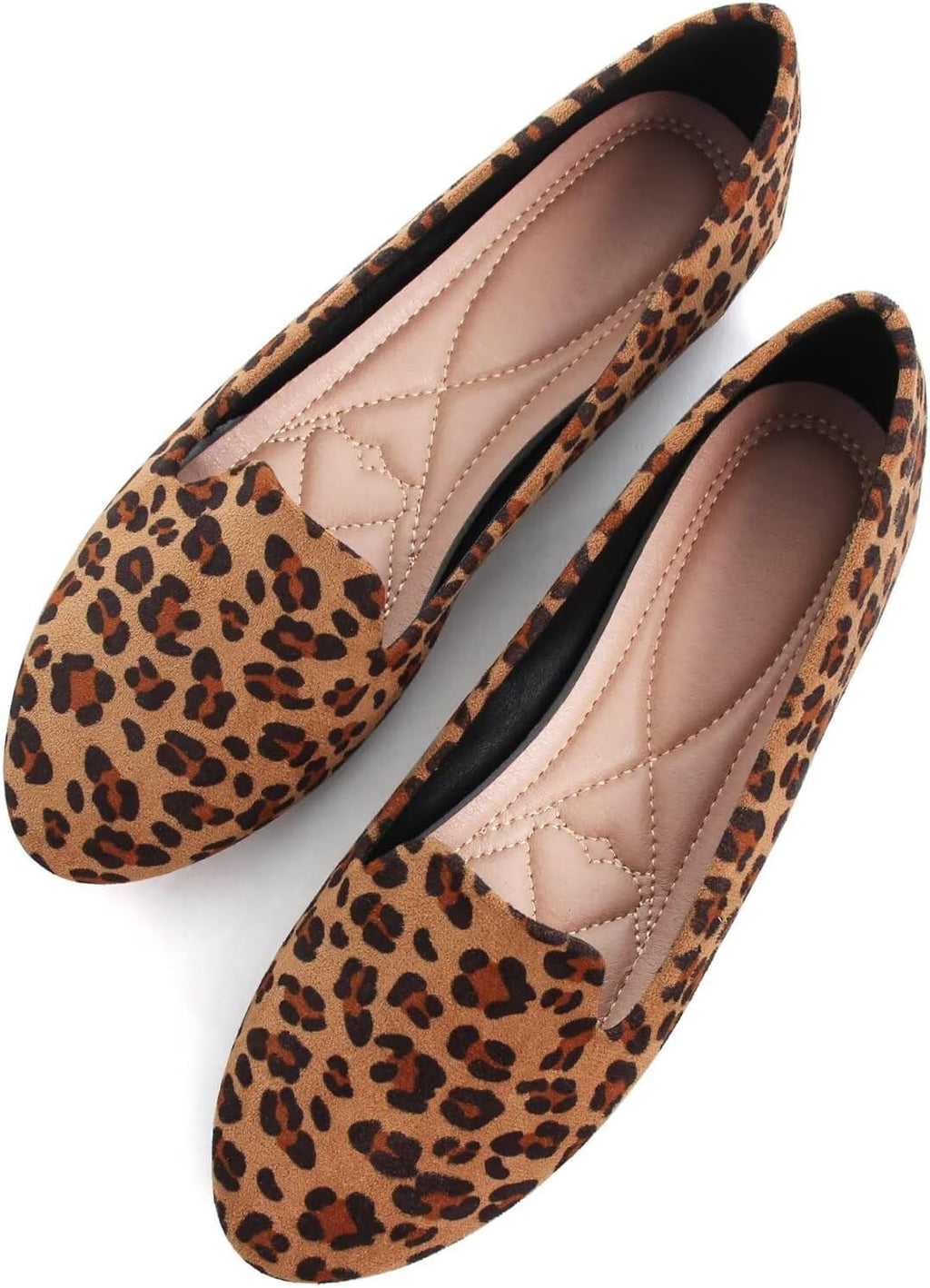 Women's Round Toe Ballet Flats - Dressy Slip On Loafers for Office Days and Casual Weekend Wear - 10
