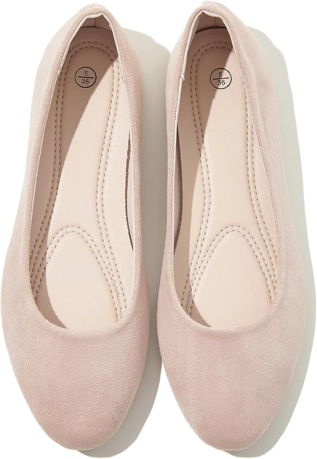 Women's Round Toe Ballet Flats - Slip On Dressy Low Heel Work Loafers for Office, Weddings and Formal Wear - 6