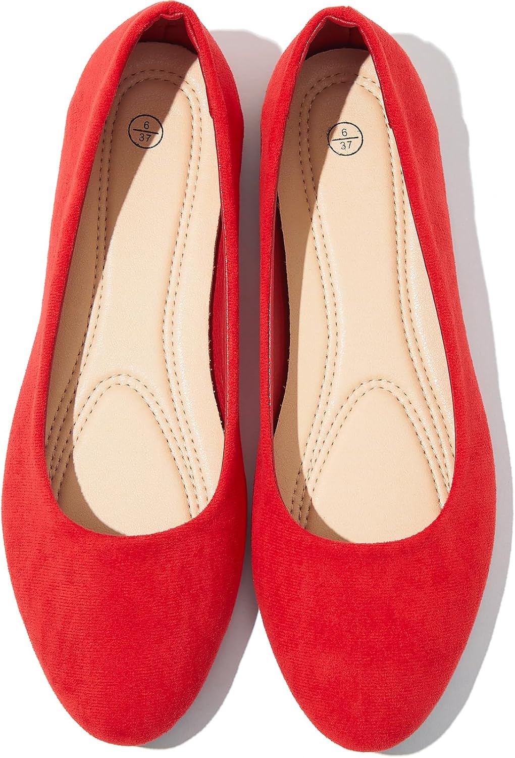 Women's Round Toe Ballet Flats - Slip On Dressy Low Heel Work Loafers for Office, Weddings and Formal Wear - 7