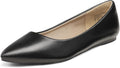 Women's Pointed Toe Dress Ballet Flats - Slip On Shoes in Suede, Patent and Glitter for Weddings and Work - 8 Wide