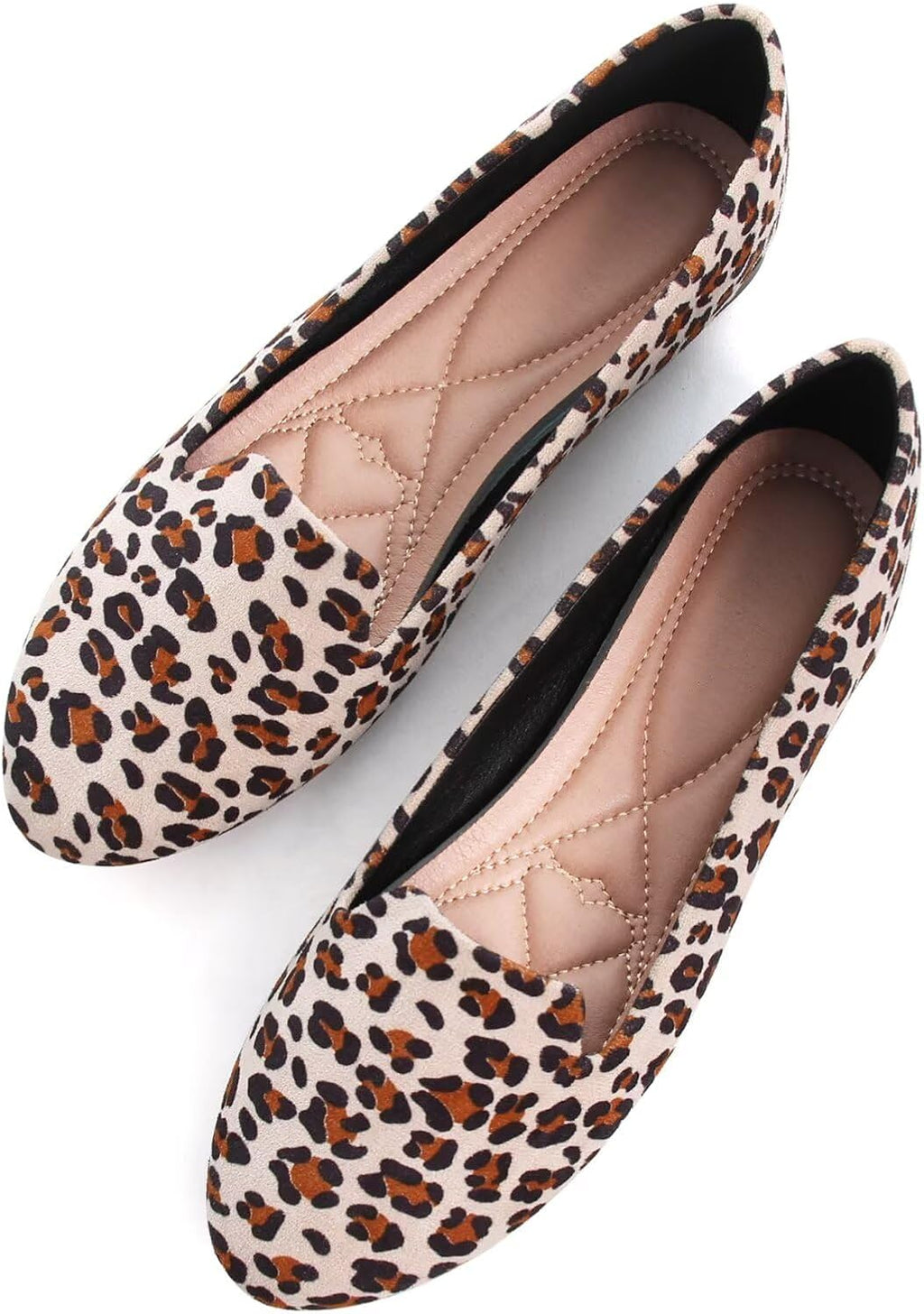 Women's Round Toe Ballet Flats - Dressy Slip On Loafers for Office Days and Casual Weekend Wear - 9