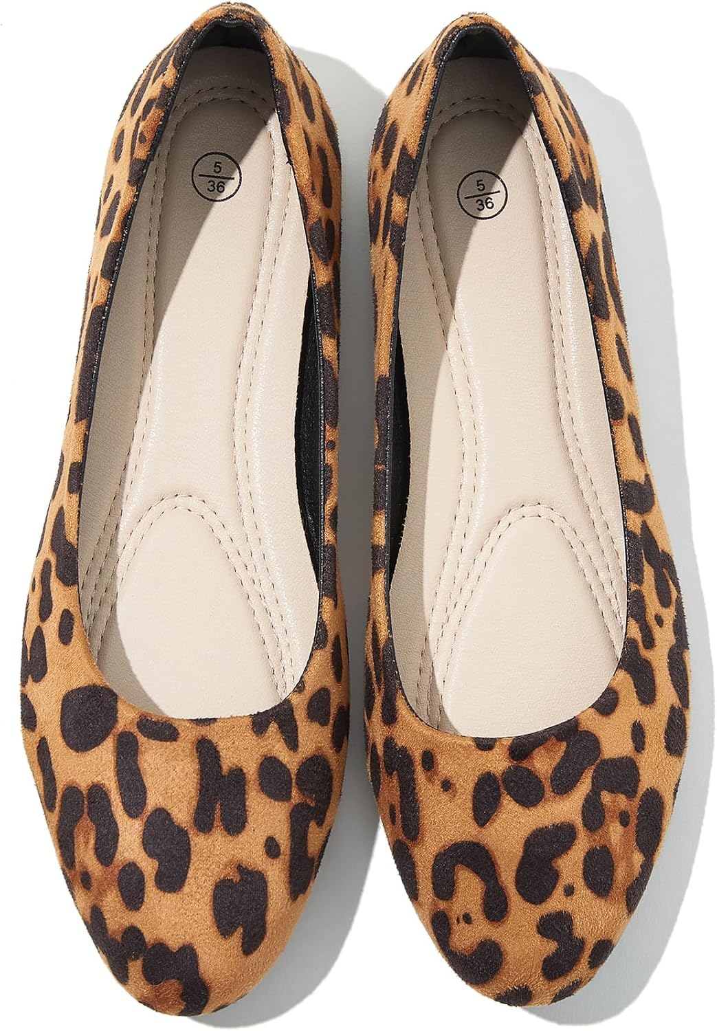 Women's Round Toe Ballet Flats - Slip On Dressy Low Heel Work Loafers for Office, Weddings and Formal Wear - 7