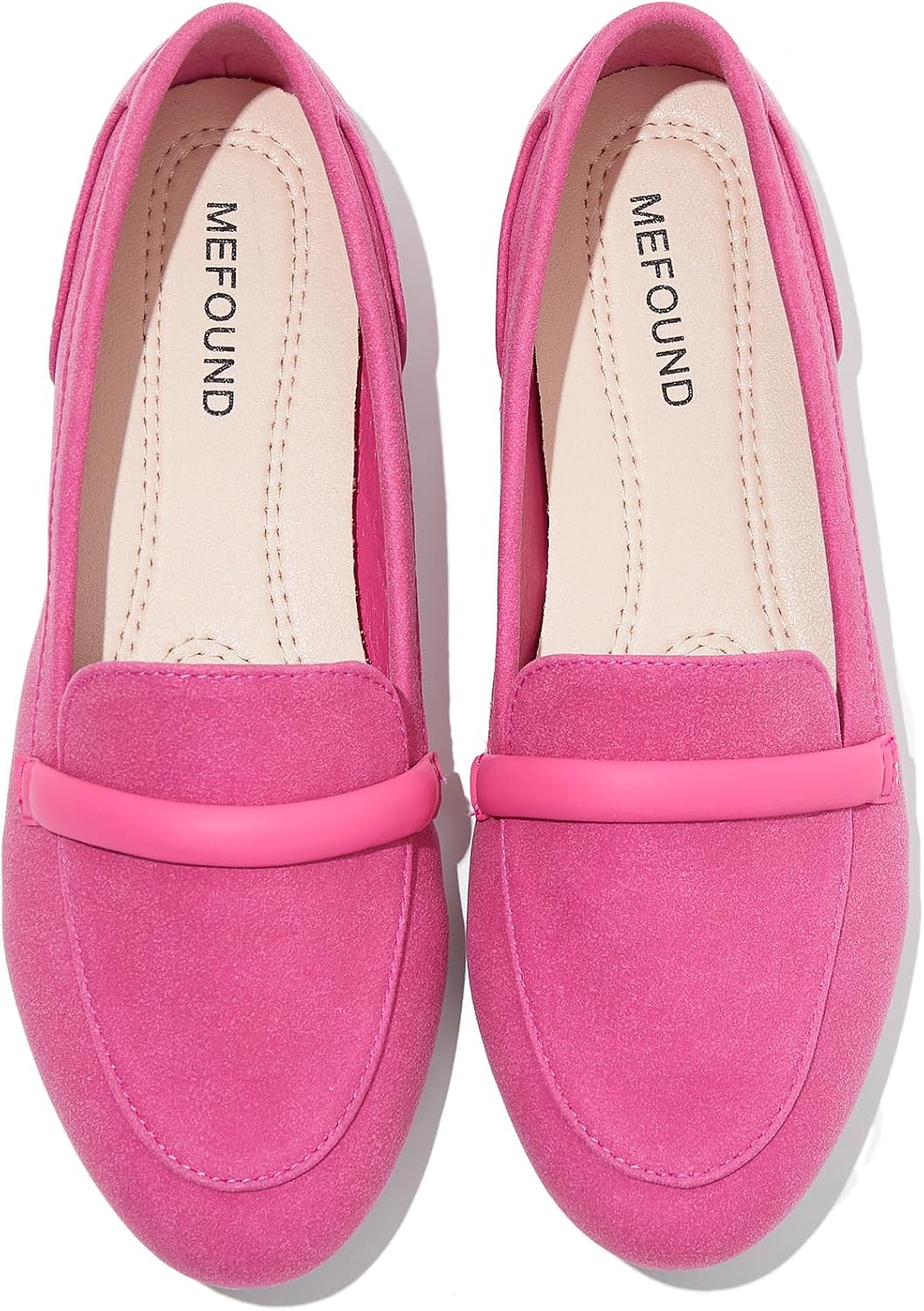 Women's Faux Leather Slip On Flats - Non Slip Low Heel Loafers for Teaching, Office and Business Casual - 6
