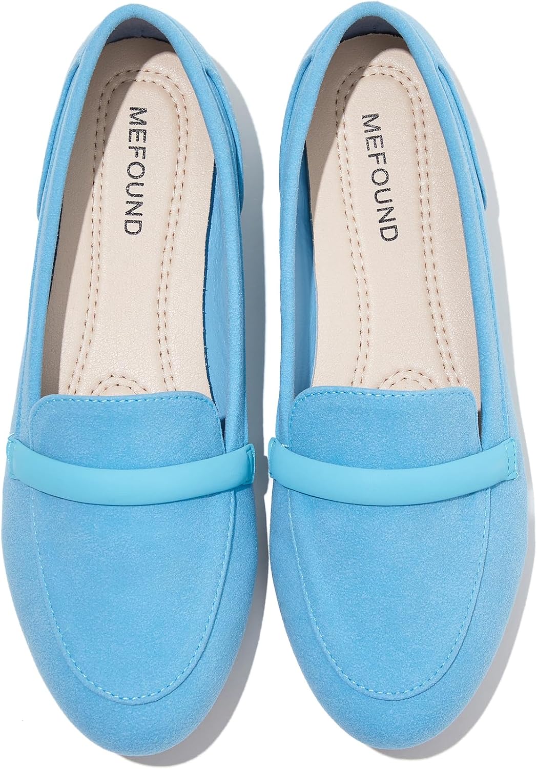 Women's Faux Leather Slip On Flats - Non Slip Low Heel Loafers for Teaching, Office and Business Casual - 6