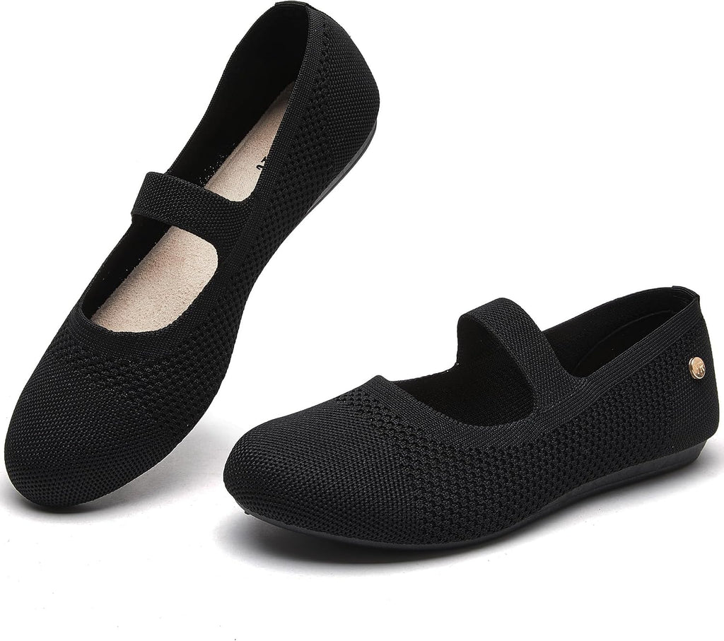 Women's Round Toe Ballet Flats - Slip On Casual Shoes for Walking, Driving and Dressy Weekday Wear - 7