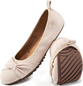 Women's Foldable Ballet Flats - Lightweight Slip On Work Shoes with Memory Foam for All Day Office Wear - 6
