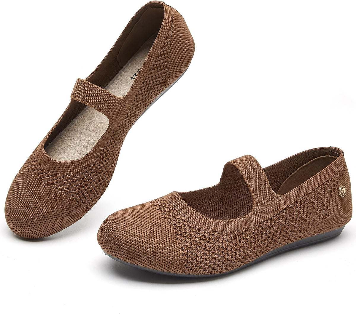 Women's Round Toe Ballet Flats - Slip On Casual Shoes for Walking, Driving and Dressy Weekday Wear - 6