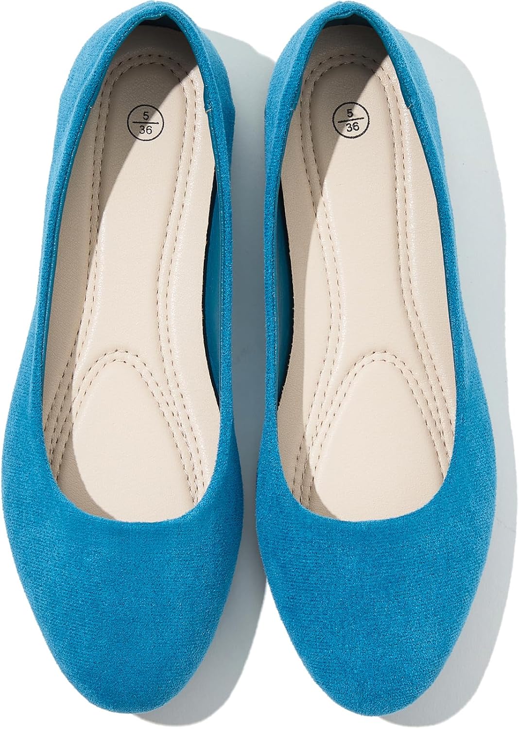 Women's Round Toe Ballet Flats - Slip On Dressy Low Heel Work Loafers for Office, Weddings and Formal Wear - 6